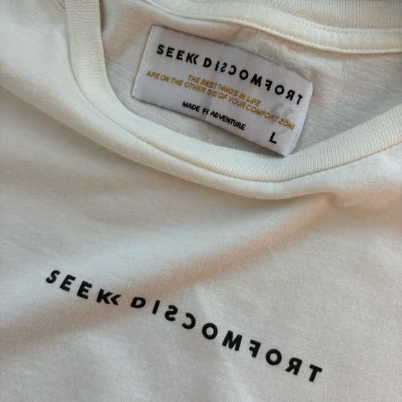 Seek Discomfort cotton t-shirt size L - Picture 3 of 7